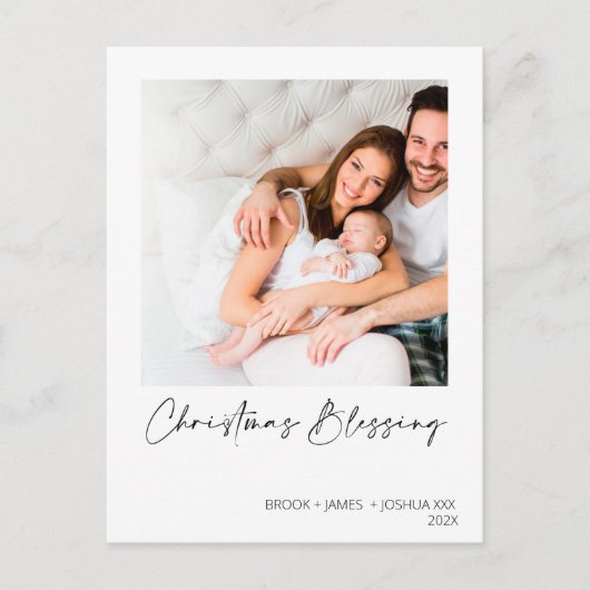 ミニマリスト新生まれクリスマス恵みクリスマス ポストカード (正面)