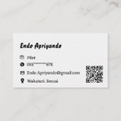 ミニマリスト旅行をテーマにした名刺 – 青 名刺 (裏面)