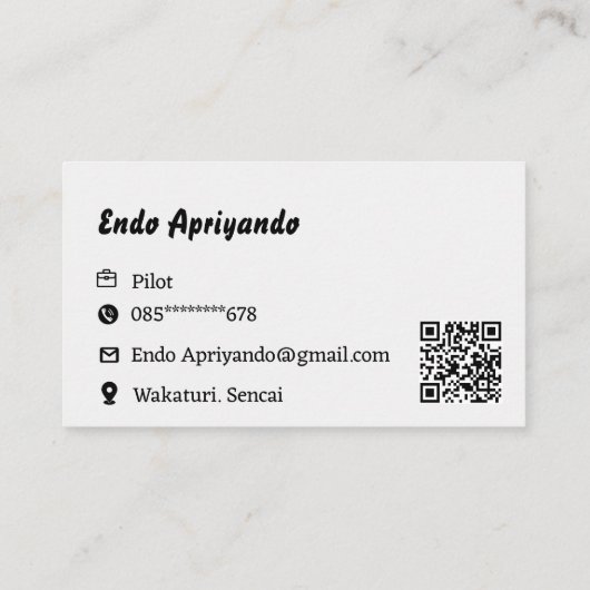 ミニマリスト旅行をテーマにした名刺 – 青 名刺 (裏面)