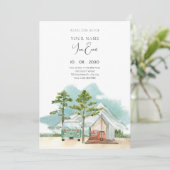 ミニマリスト旅行自然 招待状 (スタンド正面)