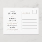 ミニマリスト日付のフェイク金ゴールドと写真を保存 ポストカード (裏面)