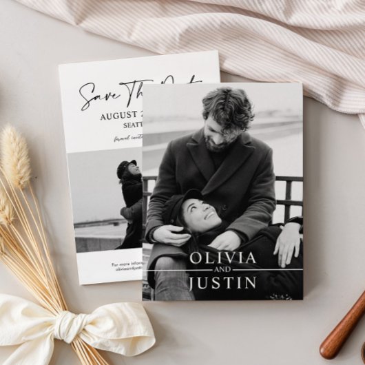 ミニマリスト日付の保存 招待状