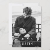 ミニマリスト日付の保存 招待状 (裏面)