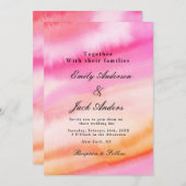 ミニマリスト日付の保存 | 水の色結婚の セーブザデート (正面/裏面)