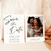 ミニマリスト日付を保存し、写真は日付カードを保存 招待状