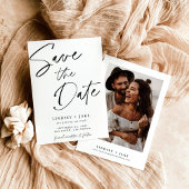 ミニマリスト日付を保存し、写真は日付カードを保存 招待状