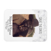 ミニマリスト日付写真を保存 マグネット (横)