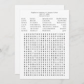 ミニマリスト日付単語の検索を保存 – すべて白 招待状 (正面/裏面)