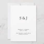 ミニマリスト日付単語の検索を保存 – 緑 招待状 (裏面)