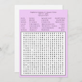 ミニマリスト日付単語の検索を保存 – Lavender 招待状 (正面/裏面)