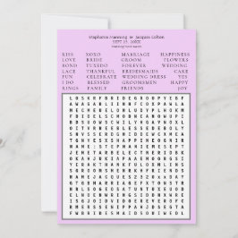 ミニマリスト日付単語の検索を保存 – Lavender 招待状