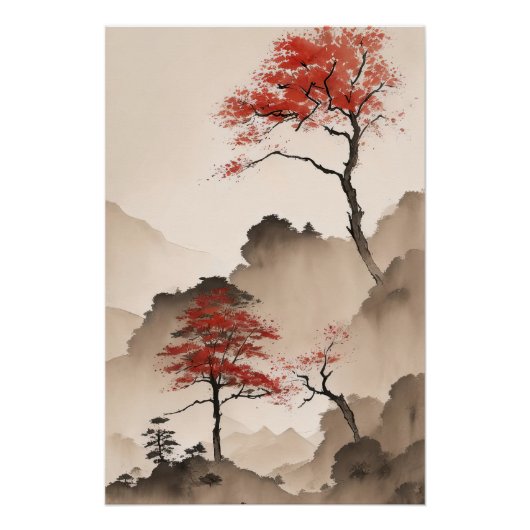 ミニマリスト日本の海岸線 ポスター (正面)