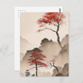 ミニマリスト日本の海岸線 ポストカード (正面/裏面)