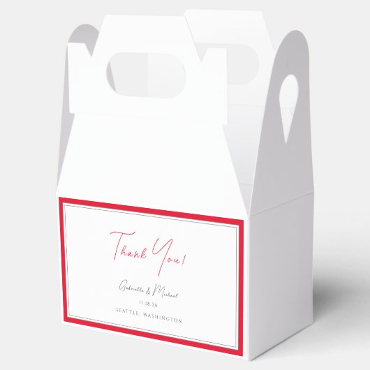 ミニマリスト明るいさくらんぼ縁どレッド結婚ズ フェイバーボックス (オープン)