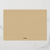 ミニマリスト暗いティール(緑がかった色)&セピア結婚ブランチの写真 箔招待状 (裏面)