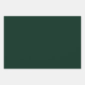 ミニマリスト暗緑色の松ラッピング紙シート ラッピングペーパーシート (正面2)