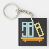 ミニマリスト書棚グラフィックアイコン キーホルダー (正面)