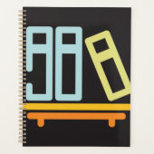 ミニマリスト書棚グラフィックアイコン プランナー手帳 (正面)