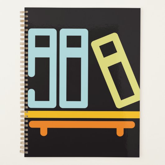 ミニマリスト書棚グラフィックアイコン プランナー手帳 (正面)