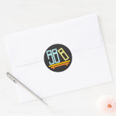 ミニマリスト書棚グラフィックアイコン ラウンドシール