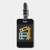 ミニマリスト書棚グラフィックアイコン ラゲッジタグ (正面縦)