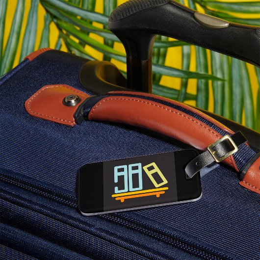 ミニマリスト書棚グラフィックアイコン ラゲッジタグ