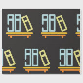 ミニマリスト書棚グラフィックアイコン ラッピングペーパー (フラット)