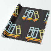 ミニマリスト書棚グラフィックアイコン ラッピングペーパー (アンロールド)