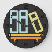 ミニマリスト書棚グラフィックアイコン ラージ壁時計 (正面)