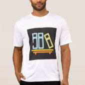 ミニマリスト書棚グラフィックアイコン Tシャツ (正面)