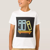 ミニマリスト書棚グラフィックアイコン Tシャツ (正面)