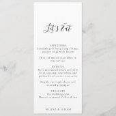 ミニマリスト書結婚道のメニュー メニュー (正面)