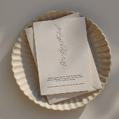 ミニマリスト書道と写真で日付を保存 招待状