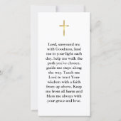 ミニマリスト書道の初めての聖体拝領の祈り (裏面)