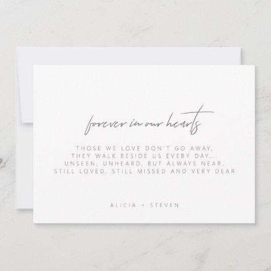 ミニマリスト書道の永遠の私たちのハートサイン (正面)