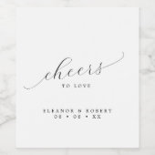 ミニマリスト書道を愛する結婚応援 ワインラベル (シングルラベル)