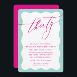 ミニマリスト書道ウェーブ30thパーティーピンクミント 招待状<br><div class="desc">by kat massaard / WWW.SIMPLYSWEETPAPERIE.COMデザインを愛するが、いくつかの変更を見てみたい – 別の配色、製品、写真を追加または違う大事な行事に適応 – 単に私を心配しな連絡い、kat@simplysweetPAPERIE.com私は幸せ救済に!</div>