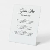 ミニマリスト書道オープンバーホワイト結婚ズ 台座サイン (正面)