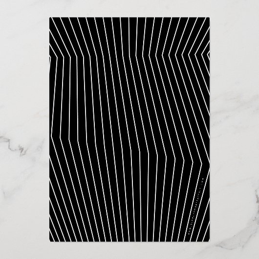 ミニマリスト書道シック50th誕生日金ゴールドFoi 箔招待状 (裏面)