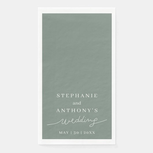 ミニマリスト書道セージ結婚グリーン (正面)