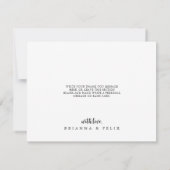 ミニマリスト書道テラコッタフラット結婚ズ サンキューカード (裏面)