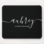 ミニマリスト書道ブラックマウスパッド マウスパッド (正面)
