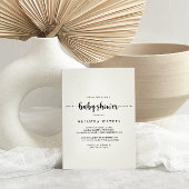 ミニマリスト書道ベビーシャワー招待状 招待状