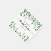 ミニマリスト書道ユーカリブライダルシャワー スタンダードカクテルナプキン (角)
