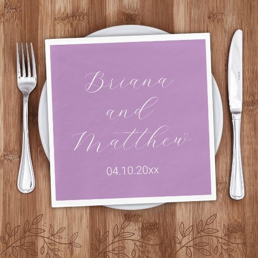ミニマリスト書道ラベンダー結婚の昼寝 スタンダードランチョンナプキン