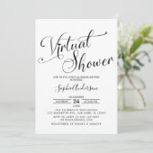 ミニマリスト書道仮想ブライダルシャワー 招待状 (スタンド正面)