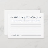 ミニマリスト書道日付ナイトアイディアカード エンクロージャーカード (正面/裏面)