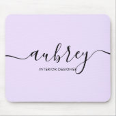 ミニマリスト書道淡紫 マウスパッド (正面)