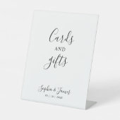 ミニマリスト書道結婚式カード&ギフトサイン 台座サイン (正面)