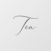 ミニマリスト書道表10表番号 ウィンドウサイン (シート)